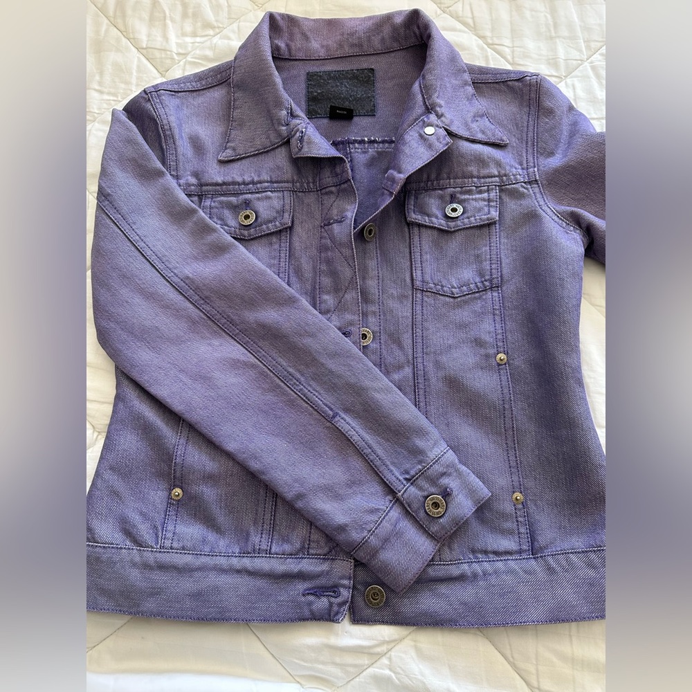 Vintage GUESS Y2K Jean Jacket | Purple Grunge Denim | Women’s M